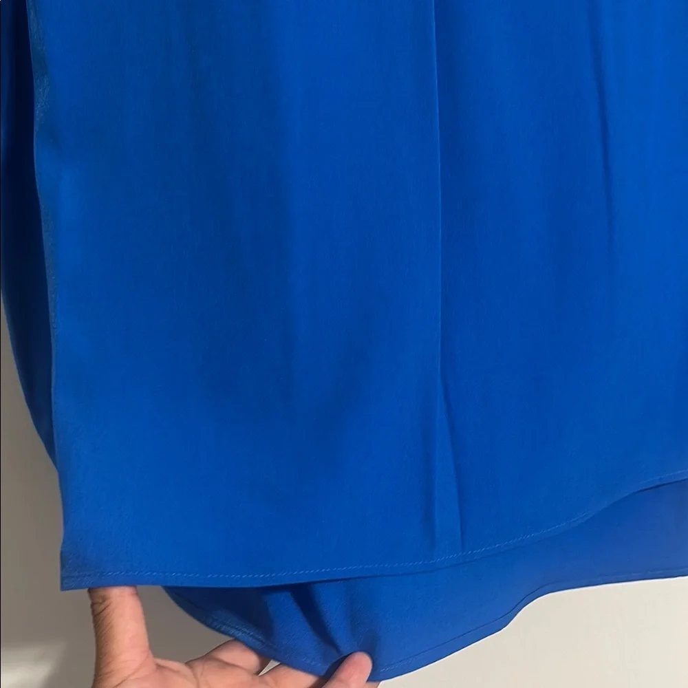 PAIGE Blue Relaxed Notched Collar Button Down Shirt - Picture 7 of 7